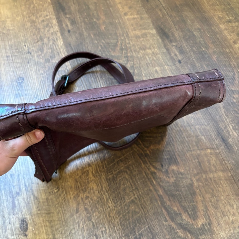Frye Melissa Zip Crossbody Dark Red - Picture 10 of 16
